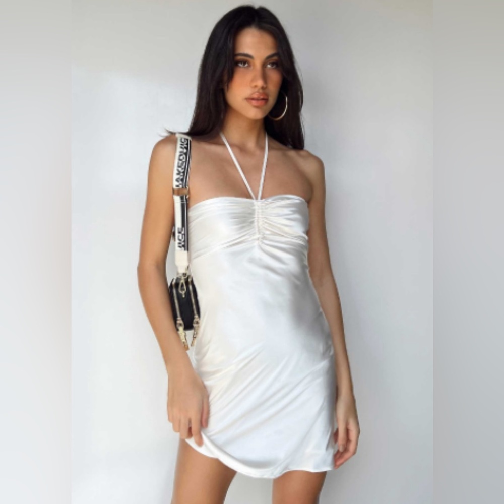 Princess Polly Cream Cocktail Dress